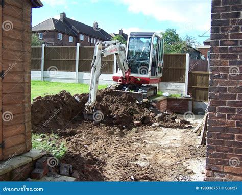 digging footings with mini digger